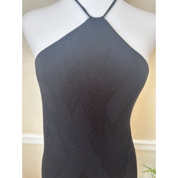 NWT Free People Beach Size Small Kristy Halter Maxi Dress Black Knit Stretch - Picture 2 of 9